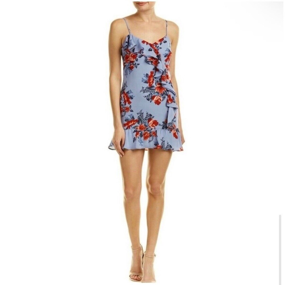 Parker Floral Printed Handkercheif Hem Dress Womens Size Medium